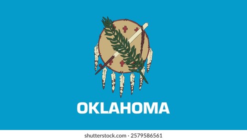 Oklahoma (1941-1988) Flag Vector Illustration Premium Quality