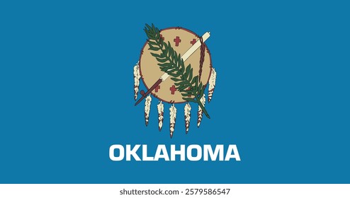 Oklahoma (1988-2006) Flag Vector Illustration Premium Quality