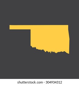 Oklahoma border,map. Vector illustration EPS8.