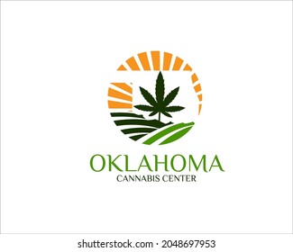 oklahoma cannabis logo designs map and farm service