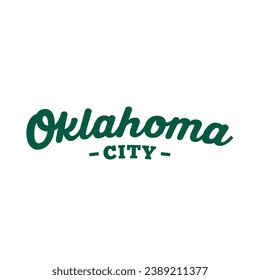 Oklahoma city lettering design. Oklahoma typography design. Vector and illustration.