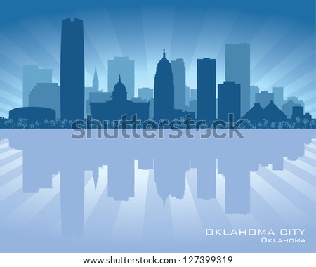 Oklahoma City skyline silhouette