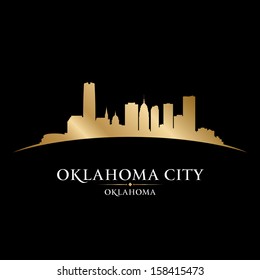 Oklahoma City Skyline Silhouette. Vector Illustration