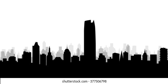 Oklahoma City Skyline - Vector