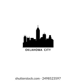 Oklahoma City USA skyline, horizon logo. Panorama, US Oklahoma state icon, abstract landmarks, skyscraper, buildings. United States of America isolated graphic, vector clipart