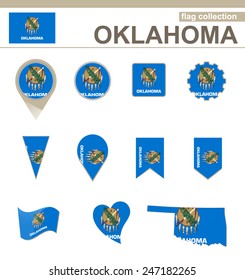Oklahoma Flag Collection, USA State, 12 versions