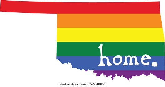 Oklahoma gay pride vector state sign