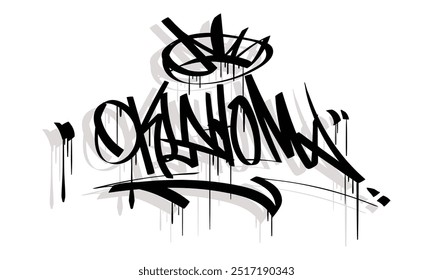 OKLAHOMA graffiti tag style design