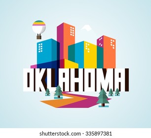 Oklahoma, gran destino para visitar, dibujos vectoriales