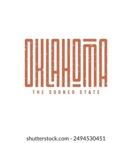 Oklahoma Lettering Typography. The sooner state