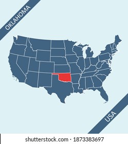 Oklahoma location on USA map