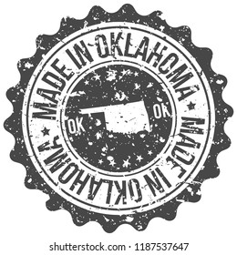 Oklahoma Made In Map Travel Stamp Icon City Design Tourism Export Seal