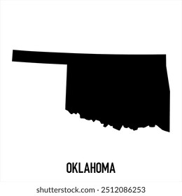 Oklahoma-Karte. Abstraktes Design, Vektorgrafik