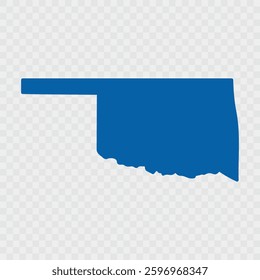 Oklahoma Map Black, State Border, United States, US America, Transparent Isolated, Variations. High detailed vector map - Oklahoma. Vector icon