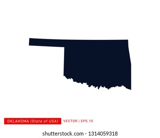 Oklahoma Map Design Template