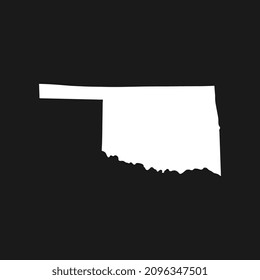 Oklahoma map on black background