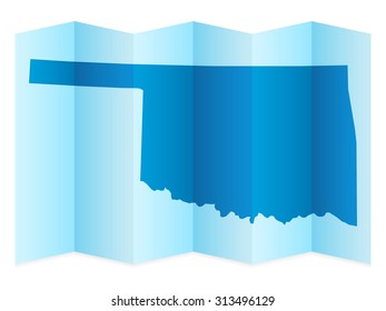 Oklahoma map on a white background. Vector illustration.