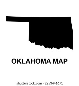 Oklahoma map shape, united states of america. Flat concept icon symbol vector illustration .