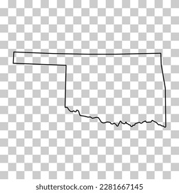 Oklahoma map shape, united states of america. Flat concept icon symbol vector illustration .