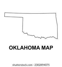 Oklahoma map shape, united states of america. Flat concept icon symbol vector illustration .