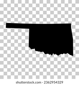 Oklahoma map shape, united states of america. Flat concept icon symbol vector illustration .