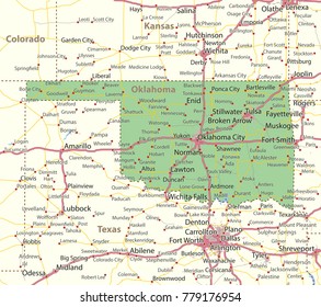 830 Oklahoma road map Images, Stock Photos & Vectors | Shutterstock