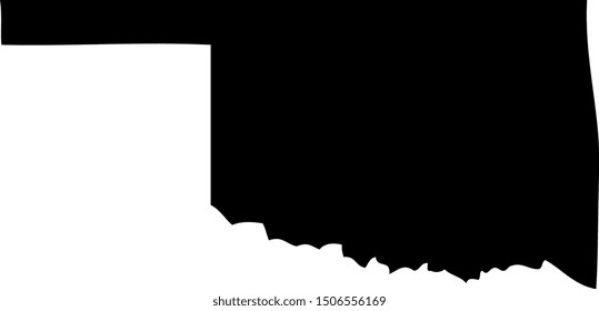 Oklahoma - map state of USA