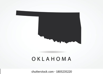 Oklahoma Map - USA, United States of America map, World Map International vector template isolated on white background - Vector illustration eps 10