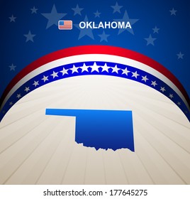 Oklahoma map vector background