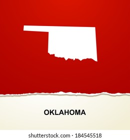 Oklahoma map vector background