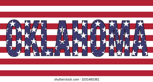 Oklahoma on USA flag