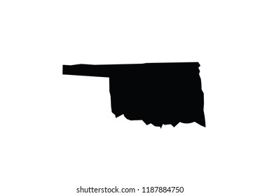Oklahoma outline map state shape u.s. borders