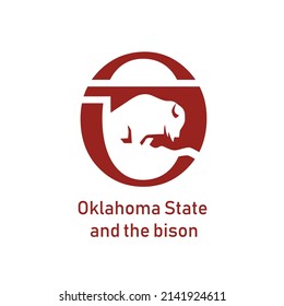 Diseño combinado del estado de Oklahoma y los bisontes