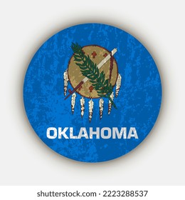 Oklahoma state flag. Vector illustration.