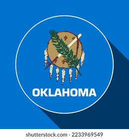 Oklahoma state flag. Vector illustration.