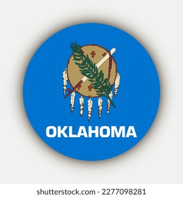 Oklahoma state flag. Vector illustration.