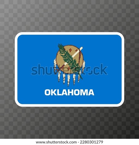 Oklahoma state flag. Vector illustration.