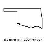 Oklahoma state icon. Pictogram for web page, mobile app, promo. Editable stroke.