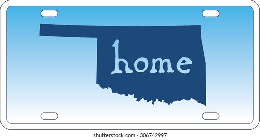 Oklahoma state license plate vector