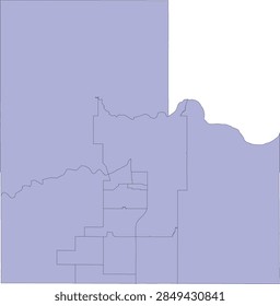 Oklahoma State Logan County vector Census Tract polygon based on Tiger 2020 Census Data