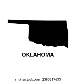 Oklahoma State Map Silhouette Symbol