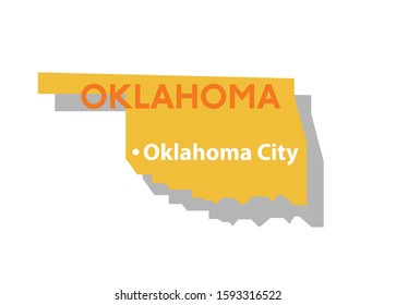 Oklahoma state vector design isolated on white