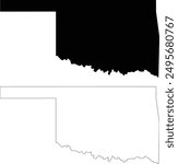 Oklahoma state vector outline contour silhouette map