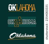 Oklahoma stylish slogan typography tee shirt design in vector illustration.Clothing,t shirt,apparel and other uses.Vector print, typography, poster.