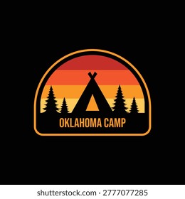 Oklahoma Summer Camp in Sunset Silhouette Perfect for Print, Apparel, etc