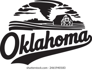 Oklahoma Tornado Landscape Vector Design