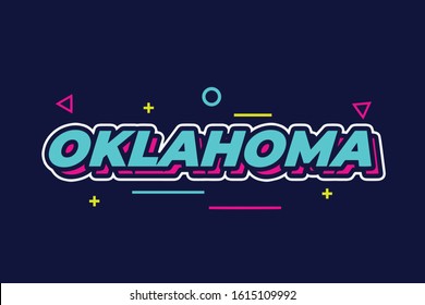 Oklahoma 
Typography Design Perfect for T-Shirt Design,Banner design,modren style vector