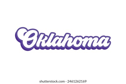 Oklahoma typography design for tshirt hoodie baseball cap jacket and other uses vector