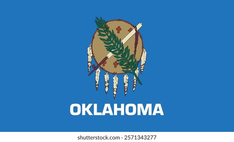 Oklahoma US State Flag Vector Illustration