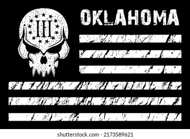 Oklahoma USA flag Vector Template. 